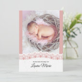 Modèle de carte faire-part de naissance (Debout devant)