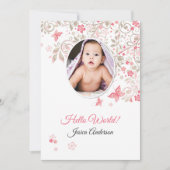 Modèle de carte faire-part de naissance (Devant)