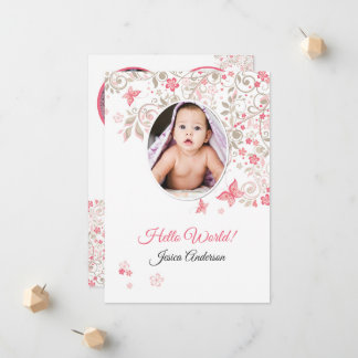 Modèle de carte faire-part de naissance