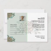 Modèle de carte Faire-part funéraire (Dos)