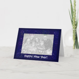 Modèle de carte - Feu d'artifice de la nouvelle an