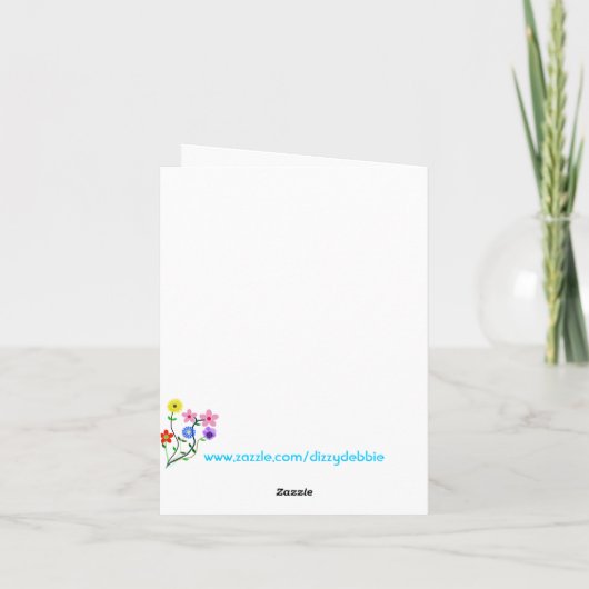 Modèle de carte Flamant rose (Dos)