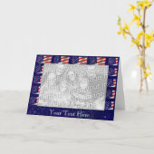 Modèle de carte - Frontière du drapeau américain (Fleur jaune)