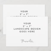 Modèle de carte horizontale de paysage d'impressio (Devant / Derrière)