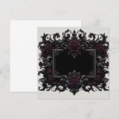 Modèle de carte noire Bourgogne, Invitation (Devant / Derrière)