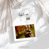 Modèle de carte Numéro de tableau photo