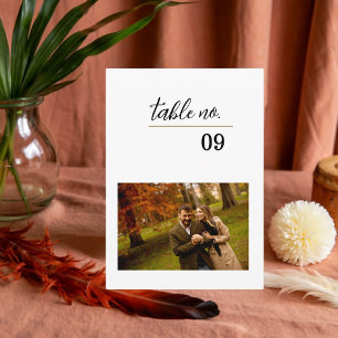 Modèle de carte Numéro de tableau photo