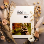 Modèle de carte Numéro de tableau photo