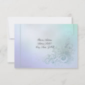 Modèle de carte Peacock do-it-yourself RSVP (Dos)