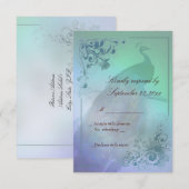 Modèle de carte Peacock do-it-yourself RSVP (Devant / Derrière)