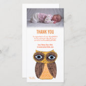 Modèle de carte photo de bébé de note de Merci (Devant / Derrière)