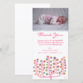 Modèle de carte photo de bébé de note de Merci (Devant / Derrière)