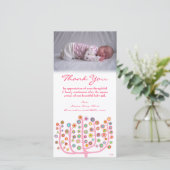 Modèle de carte photo de bébé de note de Merci (Debout devant)