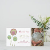 Modèle de carte photo de bébé ou de fille de Merci (Debout devant)