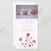 Modèle de Carte photo de Faire-part de naissance d (Devant / Derrière)