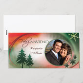 Modèle de carte photo de Feliz Navidad (Devant / Derrière)