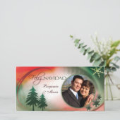 Modèle de carte photo de Feliz Navidad (Debout devant)