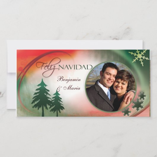 Modèle de carte photo de Feliz Navidad (Devant)