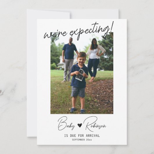 Modèle de Carte photo de grossesse (Devant)