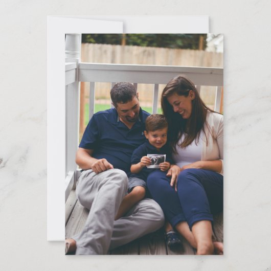 Modèle de Carte photo de grossesse (Dos)