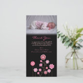 Modèle de carte photo de rose de bébé de note de (Debout devant)