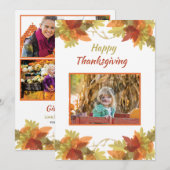 Modèle de carte photo de Thanksgiving (Devant / Derrière)