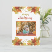 Modèle de carte photo de Thanksgiving (Debout devant)