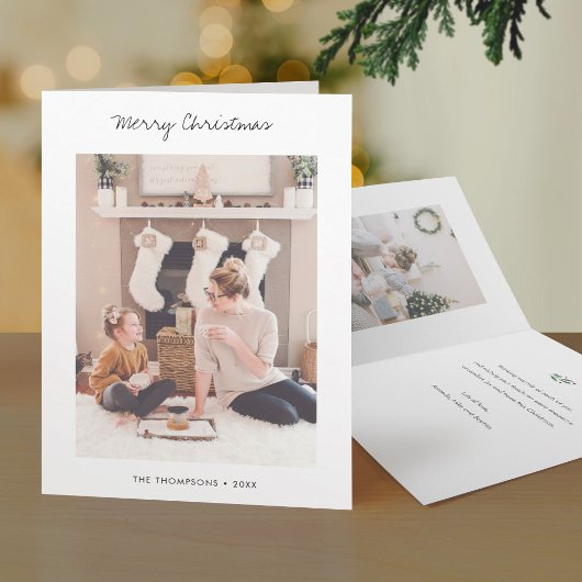 Modèle de carte photo minimaliste moderne de Noël