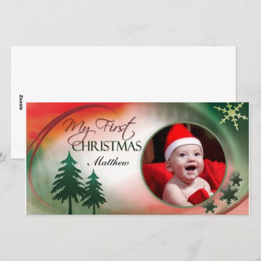 Modèle de carte photo pour ma première carte de No (Devant / Derrière)