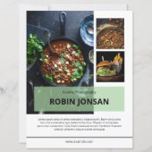 Modèle de Carte Postale Alimentaire (Devant)