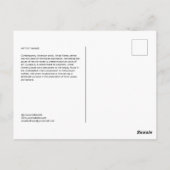 Modèle de carte postale Artiste de collage (Dos)