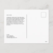 Modèle de carte postale Artiste de collage (Dos)