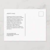 Modèle de carte postale Artiste Minimaliste (Dos)