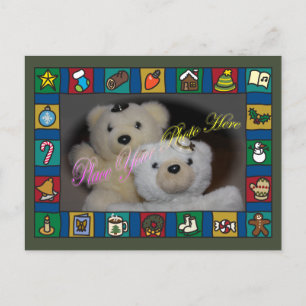 Modèle de carte postale avec bordure de dessins an