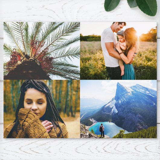 Modèle de carte postale avec impression de photo s