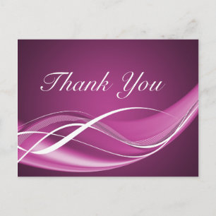 Modèle de carte postale Fuchsia Wave