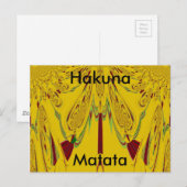 Modèle de carte postale horizontale Hakuna Matata (Devant / Derrière)