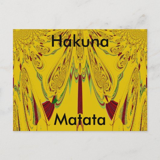 Modèle de carte postale horizontale Hakuna Matata (Devant)