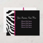 Modèle de Carte Postale :: Impression Zèbre Gras (Devant / Derrière)