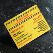 Modèle de carte postale pour les services de const