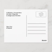 Modèle de carte postale pour les services de const (Dos)