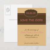 Modèle de carte postale pour réserver la date TEMP (Devant / Derrière)