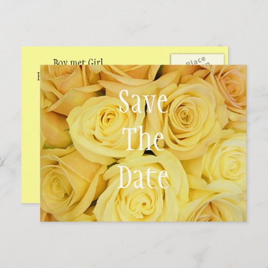 Modèle de carte postale pour sauvegarde de date (Devant / Derrière)