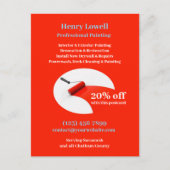 Modèle de carte postale pour services de peinture (Devant)