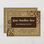 Modèle de carte postale professionnelle unique Swi (Devant / Derrière)