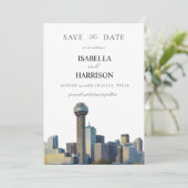 Modèle de carte pour sauvegarder la date AUSTIN Da (Debout devant)