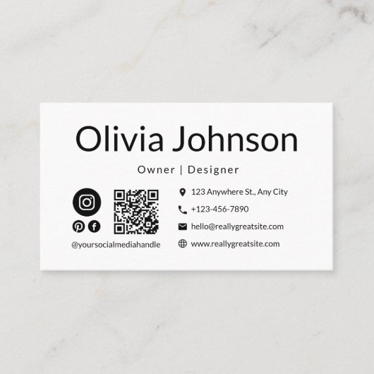 Modèle de carte professionnelle (Devant)