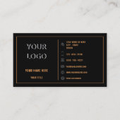 Modèle de carte professionnelle Black Gold Profess (Devant)