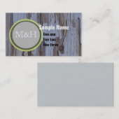 modèle de carte professionnelle bois patiné photo (Devant / Derrière)