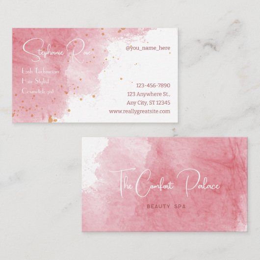 Modèle de carte professionnelle chic (Devant / Derrière)